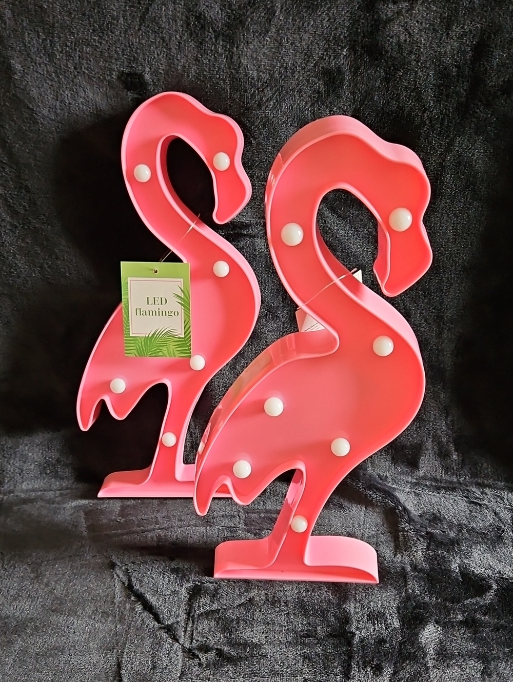 LED Flamingo Wall/Table Decor Set - Pink LED Flamingo Accent